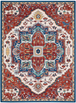 Nourison Parisa Psa01 Brick/ivory Area Rugs