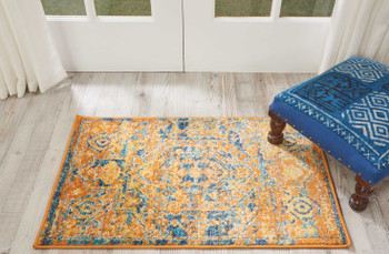 Nourison Passion Psn07 Teal/sun Area Rugs