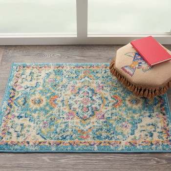 Nourison Passion Psn25 Ivory/light Blue Area Rugs