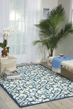Nourison Home & Garden Rs093 Blue Area Rugs