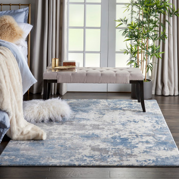 Nourison Rustic Textures Rus08 Grey/blue Area Rugs