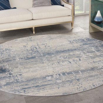 Nourison Rustic Textures Rus10 Ivory Blue Area Rugs