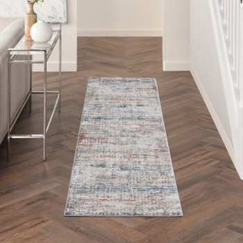 Nourison Rustic Textures Rus14 Light Grey Multi Area Rugs