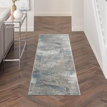 Nourison Rustic Textures Rus15 Light Grey/blue Area Rugs