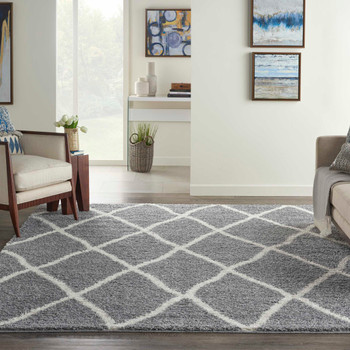 Nourison Shangri-la Shi02 Light Grey/ivory Area Rugs