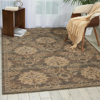 Nourison Silk Elements Ske31 Graphite Area Rugs