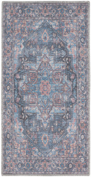 Nicole Curtis Nicolecurtis Series1 Sr101 Light Blue Multi Area Rugs