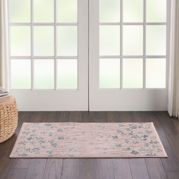 Nourison Tranquil Tra04 Pink Area Rugs