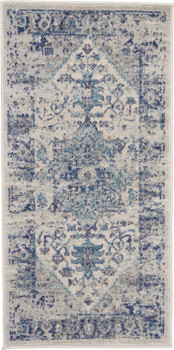 Nourison Tranquil Tra06 Ivory/light Blue Area Rugs
