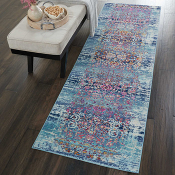 Nourison Vintage Kashan Vka02 Blue Area Rugs