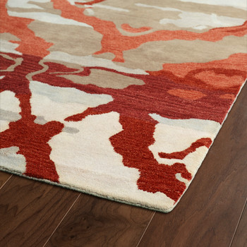 Kaleen Brushstrokes Hand-tufted Brs02-25 Red Area Rugs