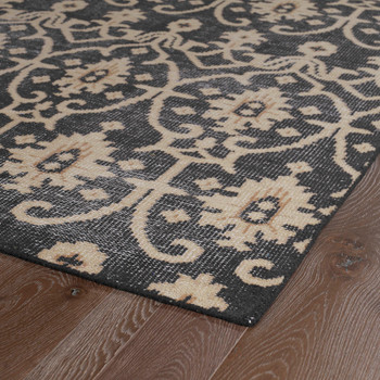 Kaleen Restoration Hand-knotted Res01-02 Black Area Rugs