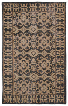 Kaleen Restoration Hand-knotted Res04-02 Black Area Rugs