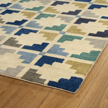Kaleen Rosaic Hand Tufted Roa05-17 Blue Area Rugs