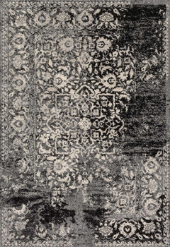 Loloi Emory Eb-01 Black / Ivory Power Loomed Area Rugs