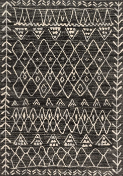 Loloi Emory Eb-09 Black / Ivory Power Loomed Area Rugs