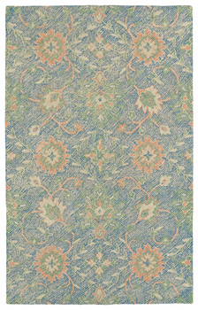 Kaleen Weathered Hand-tufted Wtr07-17 Blue Area Rugs