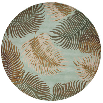 KAS Rugs Havana 2612 Aqua Fern View Hand-tufted Area Rugs