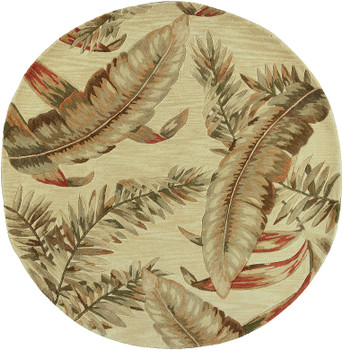 KAS Rugs Sparta 3124 Ivory Ferns Hand-tufted Area Rugs