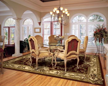 KAS Rugs Corinthian 5308 Red/ivory Aubusson Machine-made Area Rugs