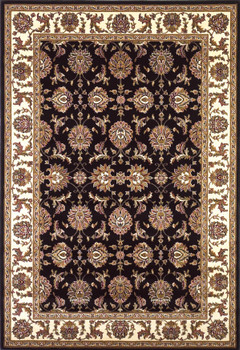 KAS Rugs Cambridge 7313 Black/ivory Kashan Machine-made Area Rugs KAS Rugs Cambridge 7313 Black/ivory Kashan Machine-made Area Rugs