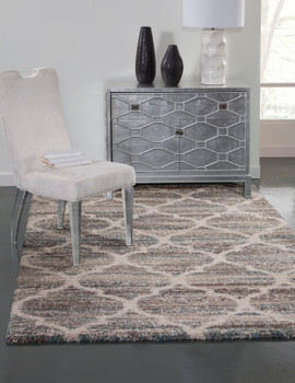 Abacasa Granada 2532 Machine Woven Blue, Brown, Tan Area Rugs
