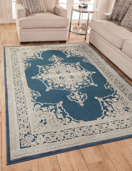 Abacasa Napa 6149 Machine-Woven Blue, Natural Area Rugs