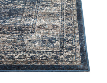 Abacasa Sonoma 7237 Machine-woven Navy Blue, Silver Area Rugs