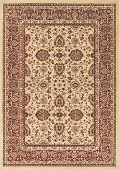 Dynamic Yazd Machine-made 2803 Cream-red Area Rugs