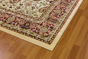 Dynamic Yazd Machine-made 2803 Cream-red Area Rugs