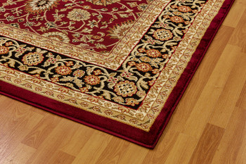 Dynamic Yazd Machine-made 2803 Red-black Area Rugs