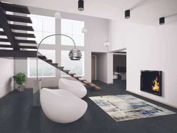 Dynamic Infinity Machine-made 32114 Ivory/blue Area Rugs