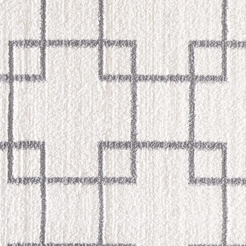 Dynamic Silky Shag Machine-made 5901 Ivory/silver Area Rugs