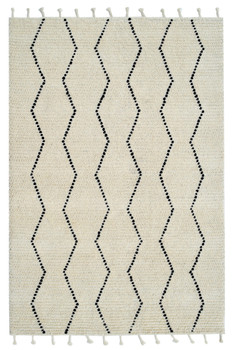 Dynamic Celestial Handmade 6950 Ivory/black Area Rugs