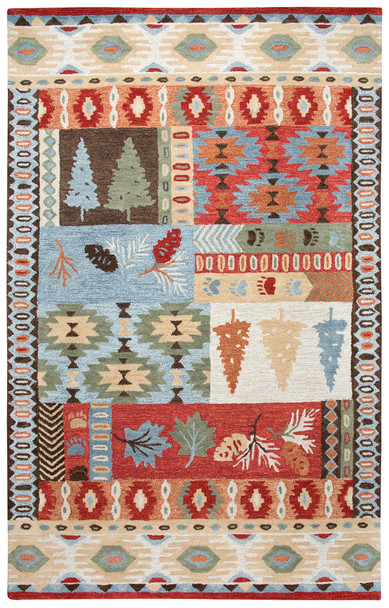 Rizzy Home Northwoods NWD101 Patchwork Hand Tufted Area Rugs