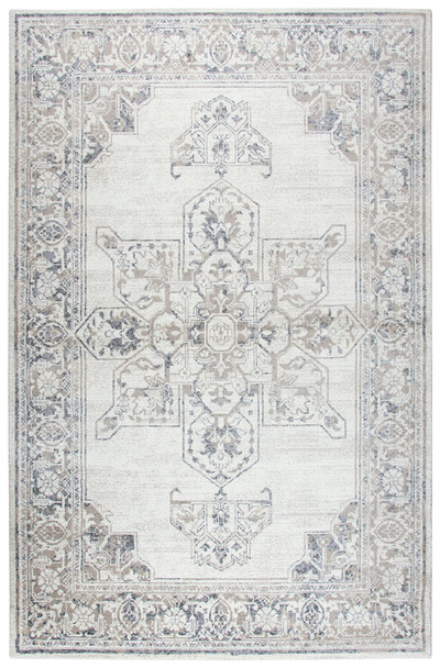 Rizzy Home Panache PN6980 Central Medallion Motif Distress Power Loomed Area Rugs