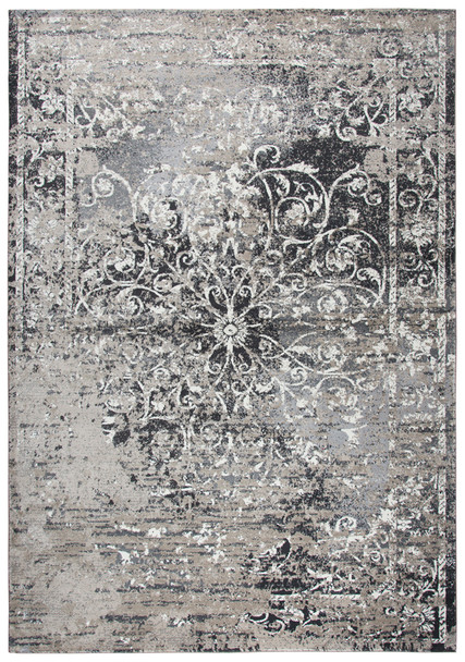 Rizzy Home Panache PN6981 Central Medallion Scroll Work Distress Power Loomed Area Rugs