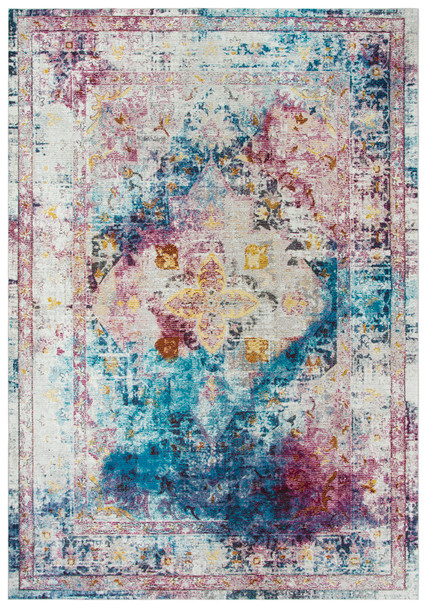 Rizzy Home Princeton PRI104 Broken Maedallion Power Loomed Area Rugs