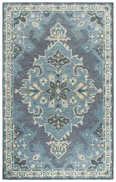 Rizzy Home Resonant RS932A Central Medallion Hand Tufted Area Rugs