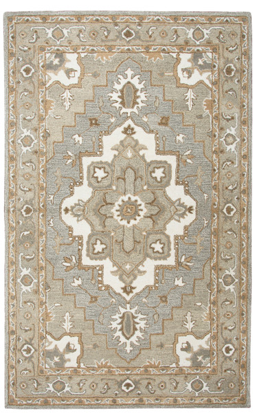 Rizzy Home Suffolk SK323A Oriental Medallion Hand Tufted Area Rugs