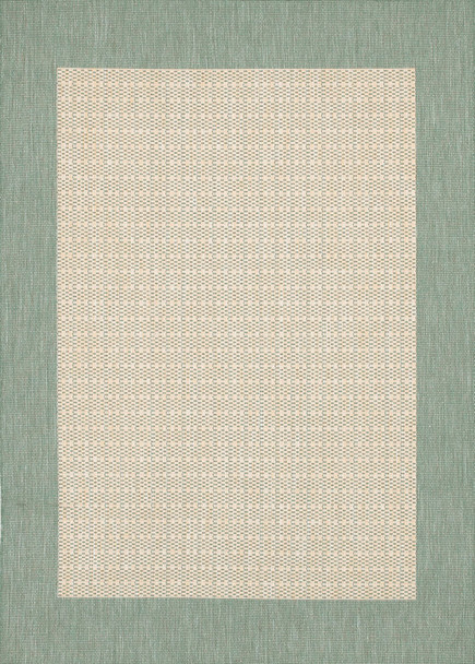 Couristan Recife Checkered Field Natural/green Indoor/outdoor Area Rugs