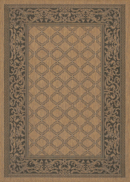 Couristan Recife Garden Lattice Cocoa/black Indoor/outdoor Area Rugs