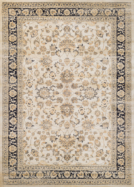 Couristan Zahara Farahan Amulet Oatmeal/black Indoor Area Rugs
