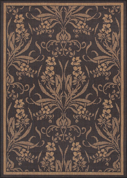 Couristan Recife Garden Cottage Black/cocoa Indoor/outdoor Area Rugs