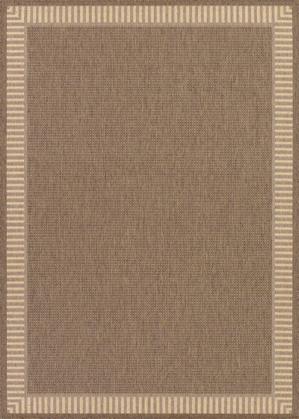 Couristan Recife Wicker Stitch Cocoa/natural Indoor/outdoor Area Rugs