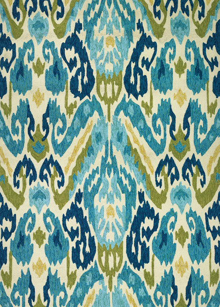 Couristan Covington Delfina Azure/lemon Indoor/outdoor Area Rugs