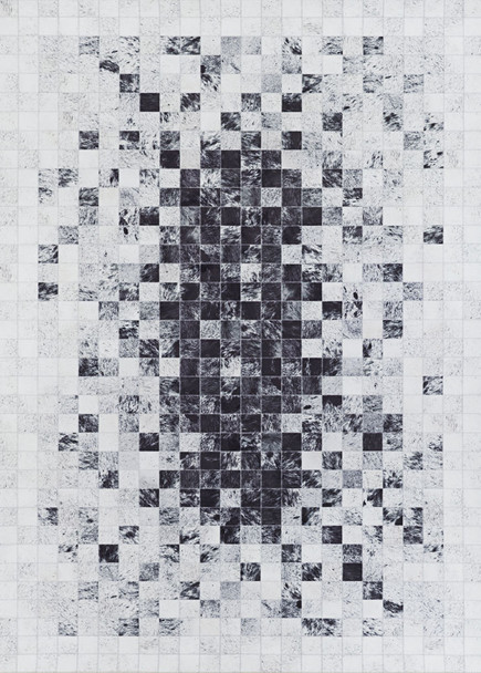 Couristan Prairie Hygee Blocks Coal/ice Caps Indoor Area Rugs