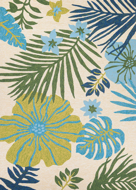 Couristan Covington Summer Laelia Ivory/fern Indoor/outdoor Area Rugs