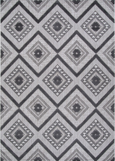 Couristan Veranda Boho Light Grey/anthracite Indoor/outdoor Area Rugs