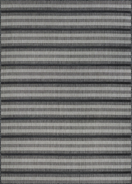 Couristan Veranda Havasu Stripe Grey/coal Indoor/outdoor Area Rugs